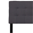 Pemberly Row Modern King Fabric Panel Headboard in Dark Gray