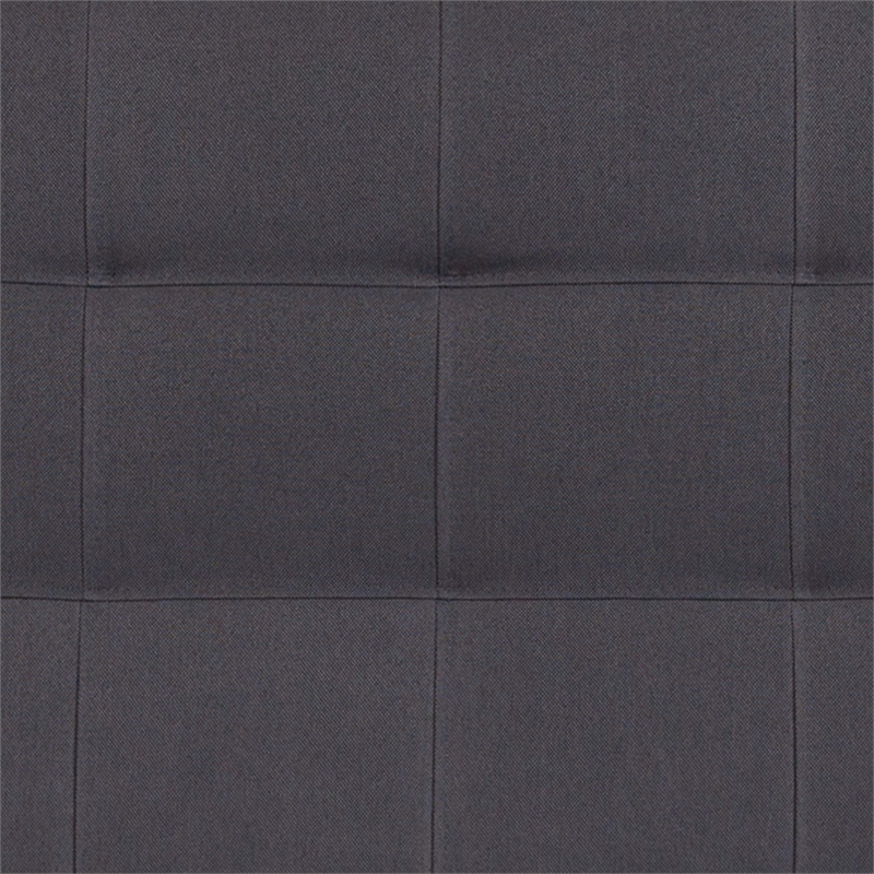 Pemberly Row Modern King Fabric Panel Headboard in Dark Gray