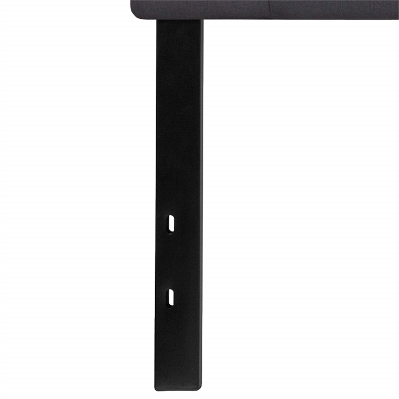 Pemberly Row Modern King Fabric Panel Headboard in Dark Gray