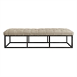 Pemberly Row Modern / Contemporary Tufted Bedroom Bench in Ivory