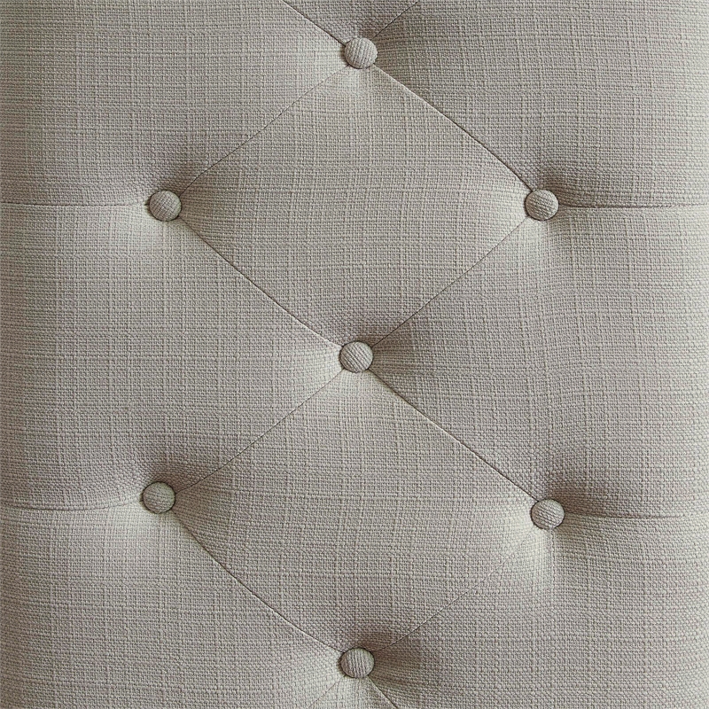 Pemberly Row Modern / Contemporary Tufted Bedroom Bench in Ivory