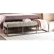 Pemberly Row Modern / Contemporary Tufted Bedroom Bench in Ivory