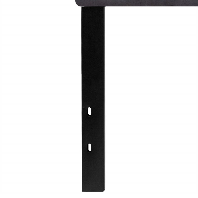 Pemberly Row Modern Queen Fabric Panel Headboard in Dark Gray