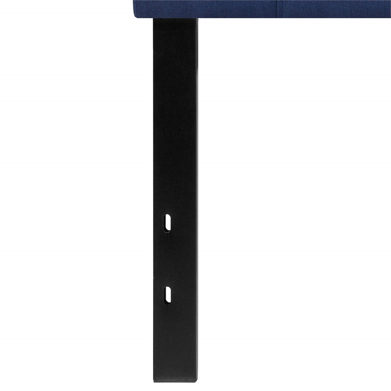 Pemberly Row Contemporary Twin Fabric Panel Headboard in Navy