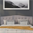 Pemberly Row Modern Tufted King Panel Headboard in Light Gray