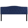 Pemberly Row Contemporary Tufted King Panel Headboard in Navy