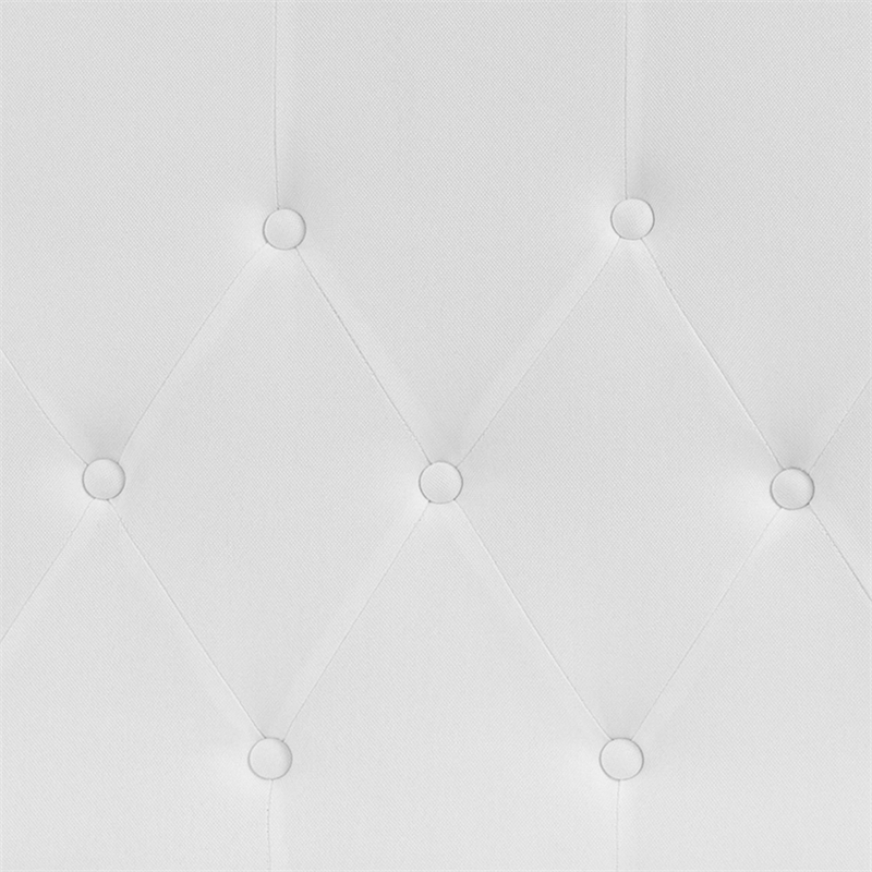 Pemberly Row Contemporary Tufted King Panel Headboard in White