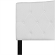 Pemberly Row Contemporary Tufted King Panel Headboard in White