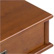Pemberly Row SOLID HARDWOOD Rectangle Mid Century End Table - Teak Brown
