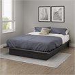 Pemberly Row Modern / Contemporary Full Platform Bed in Gray Oak