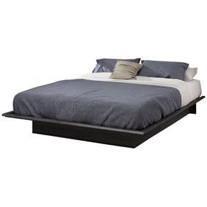 Pemberly Row Modern / Contemporary Full Platform Bed in Gray Oak