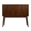 Pemberly Row Contemporary 2 Door Storage Cabinet Walnut Brown