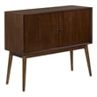 Pemberly Row Contemporary 2 Door Storage Cabinet Walnut Brown