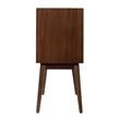 Pemberly Row Contemporary 2 Door Storage Cabinet Walnut Brown