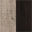 Pemberly Row Modern 5 Drawer Chest in Weathered Oak and Ebony