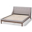 Pemberly Row Modern Upholstered Full Platform Bed in Grayish Beige