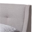 Pemberly Row Modern Upholstered Full Platform Bed in Grayish Beige