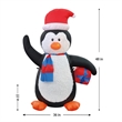 Pemberly Row Modern Inflatable Penguin Decor in White and Black