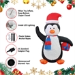 Pemberly Row Modern Inflatable Penguin Decor in White and Black