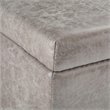 Pemberly Row Faux Leather Storage Ottoman Bench in Gray Taupe