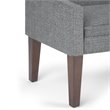 Pemberly Row Upholstered Bedroom Bench in Pebble Gray and Brown