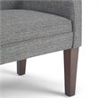 Pemberly Row Upholstered Bedroom Bench in Pebble Gray and Brown