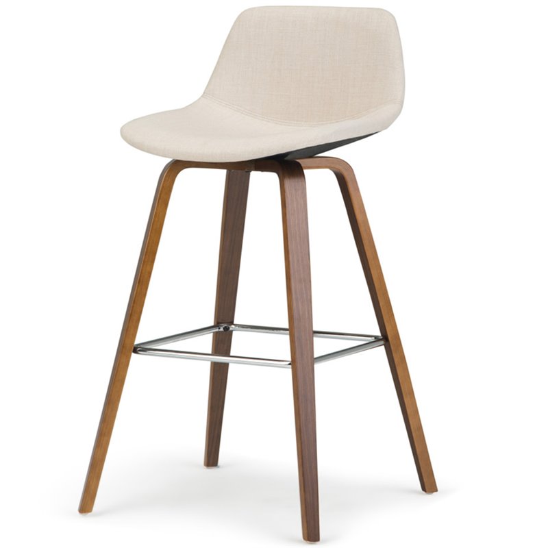 Pemberly Row Counter Height Stool (Set of 2) in Natural Linen Look Fabric