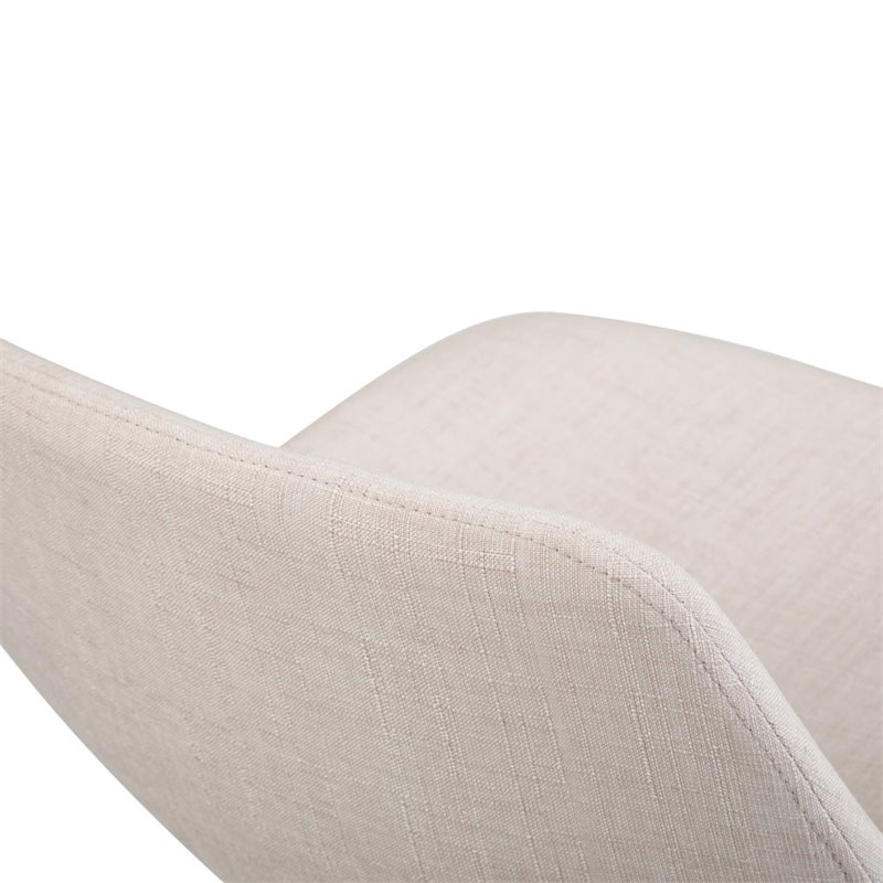Pemberly Row Counter Height Stool (Set of 2) in Natural Linen Look Fabric