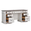Pemberly Row Contemporary Magnolia Manor Wooden Credenza in White