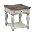 Pemberly Row Magnolia Manor White 3 Piece Set (1-Cocktail 2-End Tables)