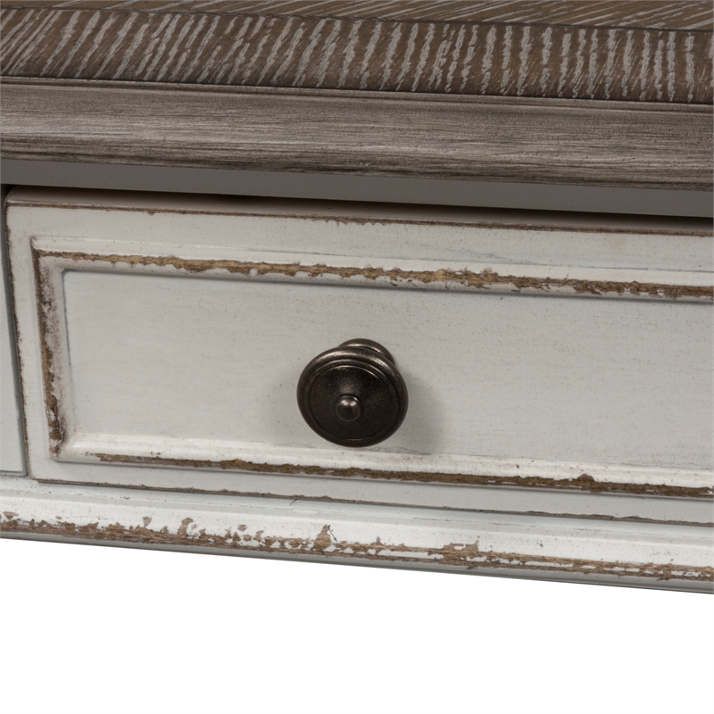 Pemberly Row Magnolia Manor White 3 Piece Set (1-Cocktail 2-End Tables)