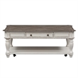 Pemberly Row Magnolia Manor White 3 Piece Set (1-Cocktail 2-End Tables)
