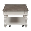 Pemberly Row Magnolia Manor White 3 Piece Set (1-Cocktail 2-End Tables)