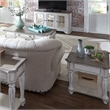 Pemberly Row Magnolia Manor White 3 Piece Set (1-Cocktail 2-End Tables)