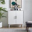 Pemberly Row Modern / Contemporary 2 Door Bar Cabinet in White