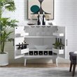Pemberly Row Modern / Contemporary 2 Door Bar Cabinet in White