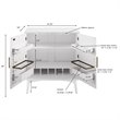 Pemberly Row Modern / Contemporary 2 Door Bar Cabinet in White