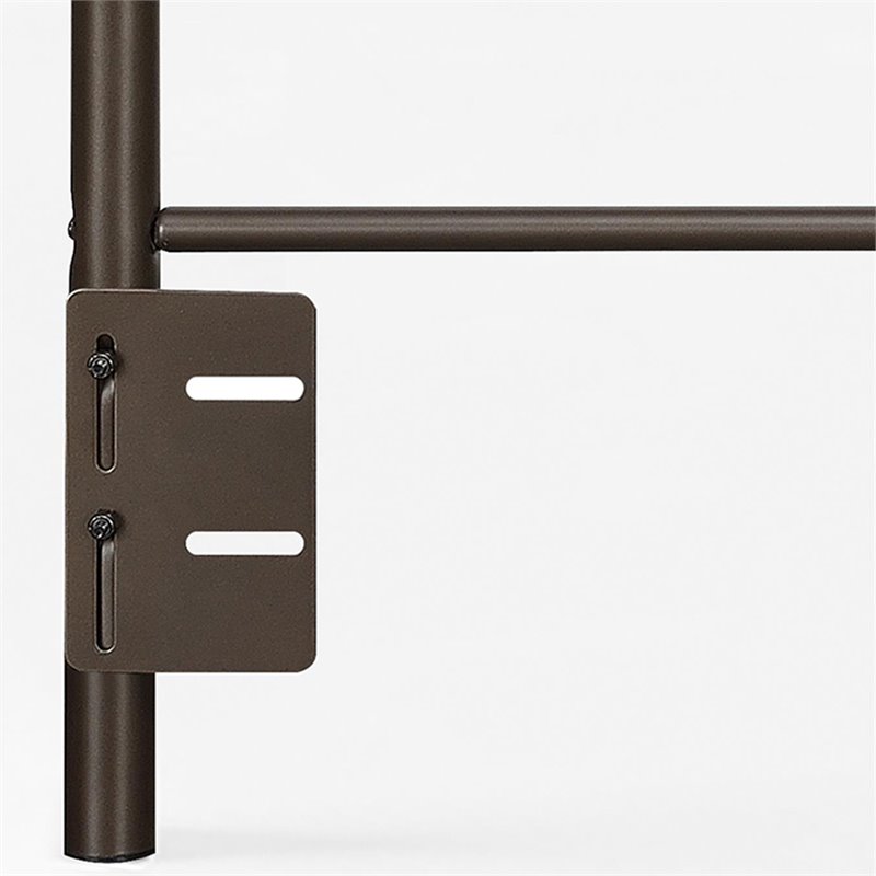 Pemberly Row Modern Full Queen Metal Spindle Headboard in Bronze