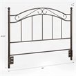 Pemberly Row Modern Full Queen Metal Spindle Headboard in Bronze