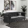 Pemberly Row Modern / Contemporary Tufted Sleeper Sofa in Gray