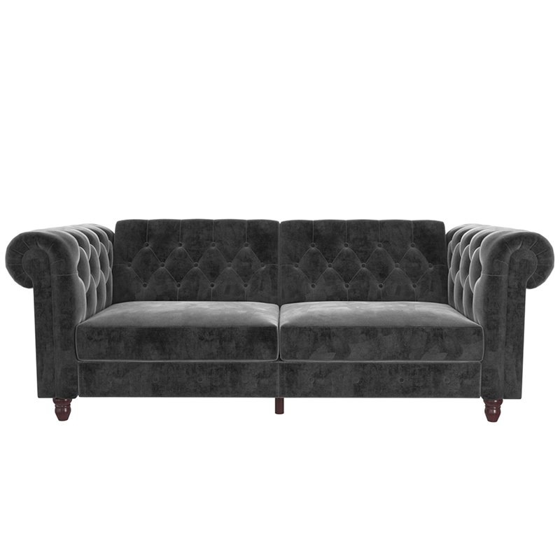 Pemberly Row Modern / Contemporary Tufted Sleeper Sofa in Gray