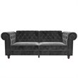 Pemberly Row Modern / Contemporary Tufted Sleeper Sofa in Gray