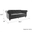 Pemberly Row Modern / Contemporary Tufted Sleeper Sofa in Gray