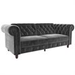 Pemberly Row Modern / Contemporary Tufted Sleeper Sofa in Gray