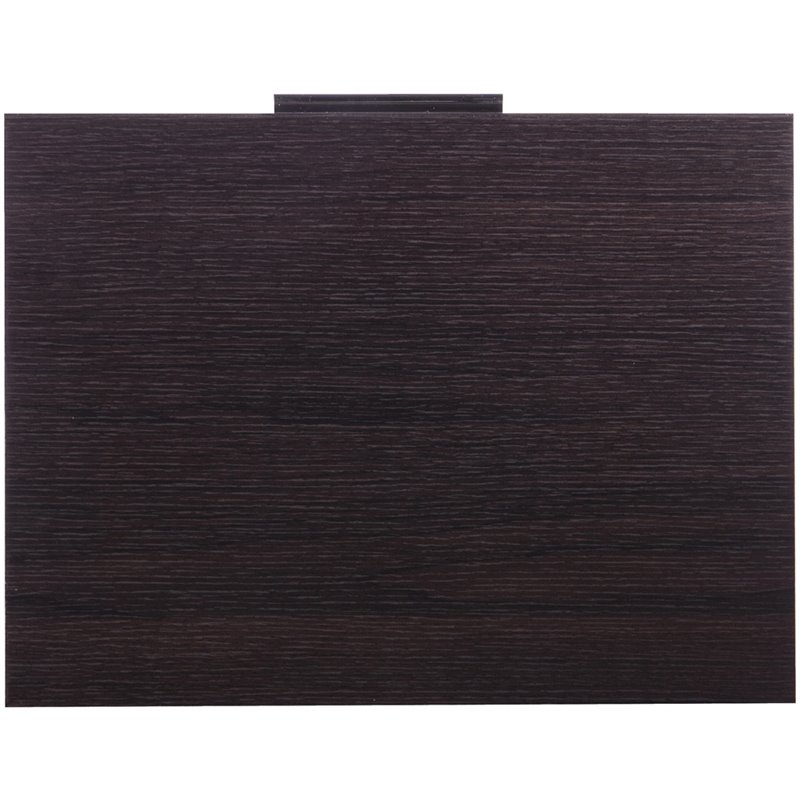 Pemberly Row Contemporary 3 Drawer Nightstand in Ebony and Chrome