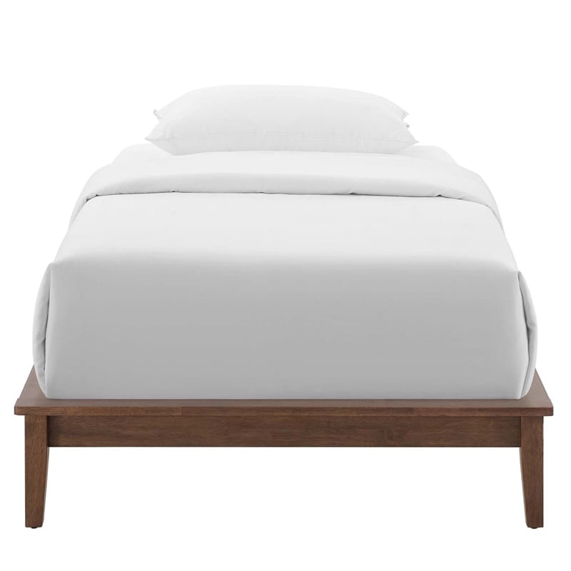 Pemberly Row Modern / Contemporary Twin Platform Bed in Walnut