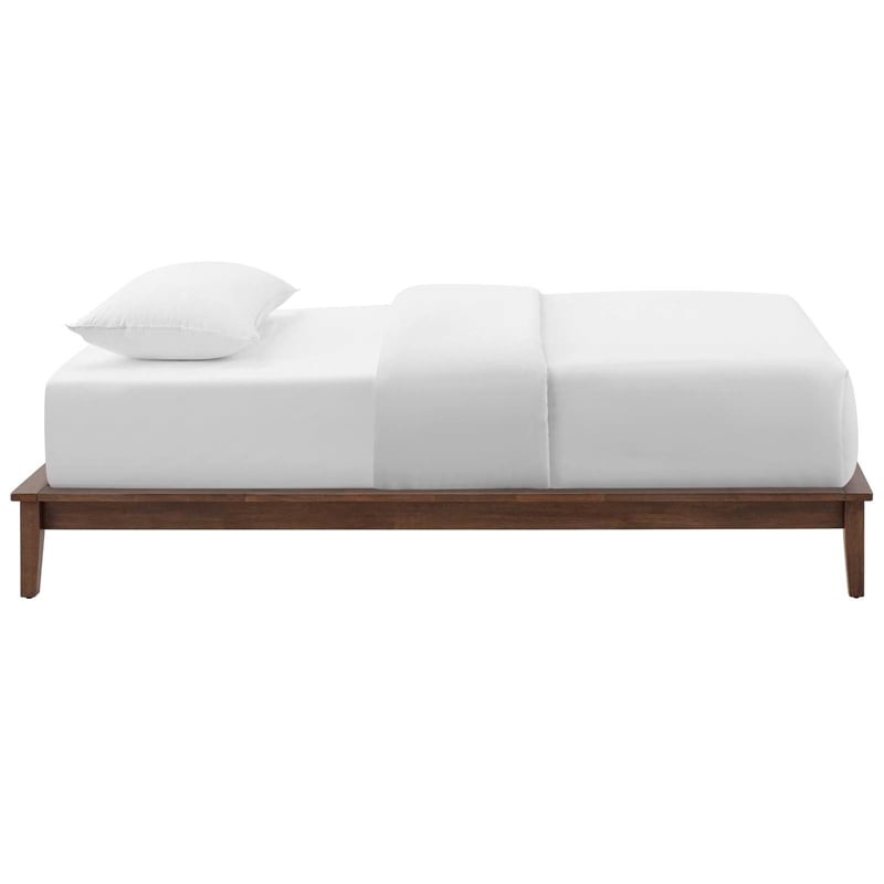 Pemberly Row Modern / Contemporary Twin Platform Bed in Walnut