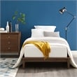 Pemberly Row Modern / Contemporary Twin Platform Bed in Walnut