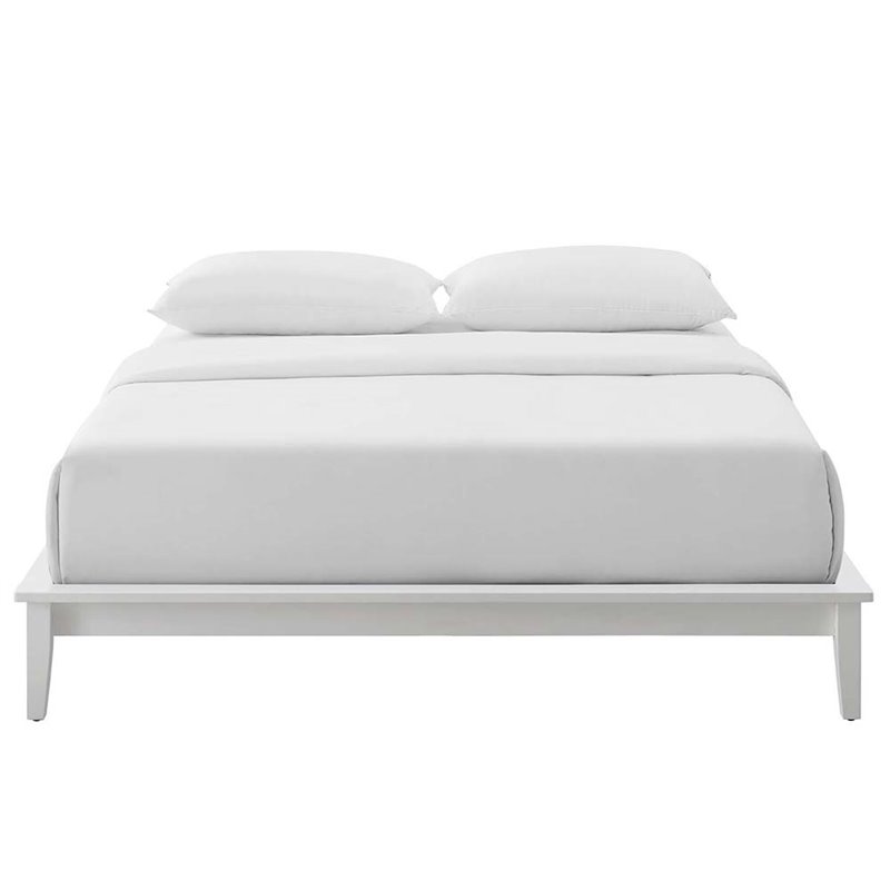 Pemberly Row Modern / Contemporary Full Platform Bed in White