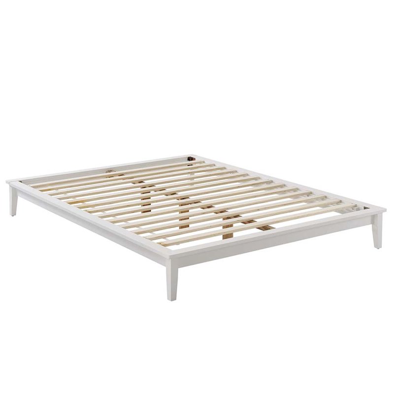 Pemberly Row Modern / Contemporary Full Platform Bed in White